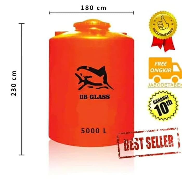 Ukuran dan Dimensi Tandon Air Liter